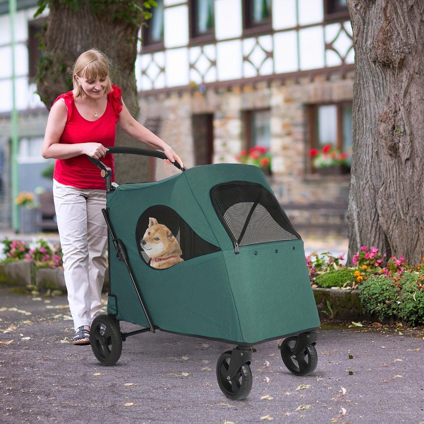 Pet Stroller for Small Dogs Cats, Up to 33 LBS