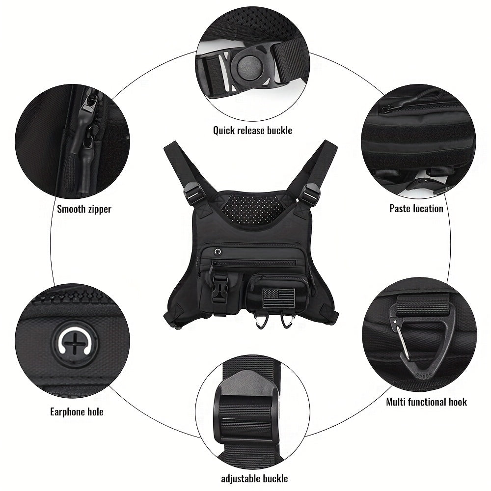 JUMAHE Multi Pocket Vest Pack for Men and Women Adjustable