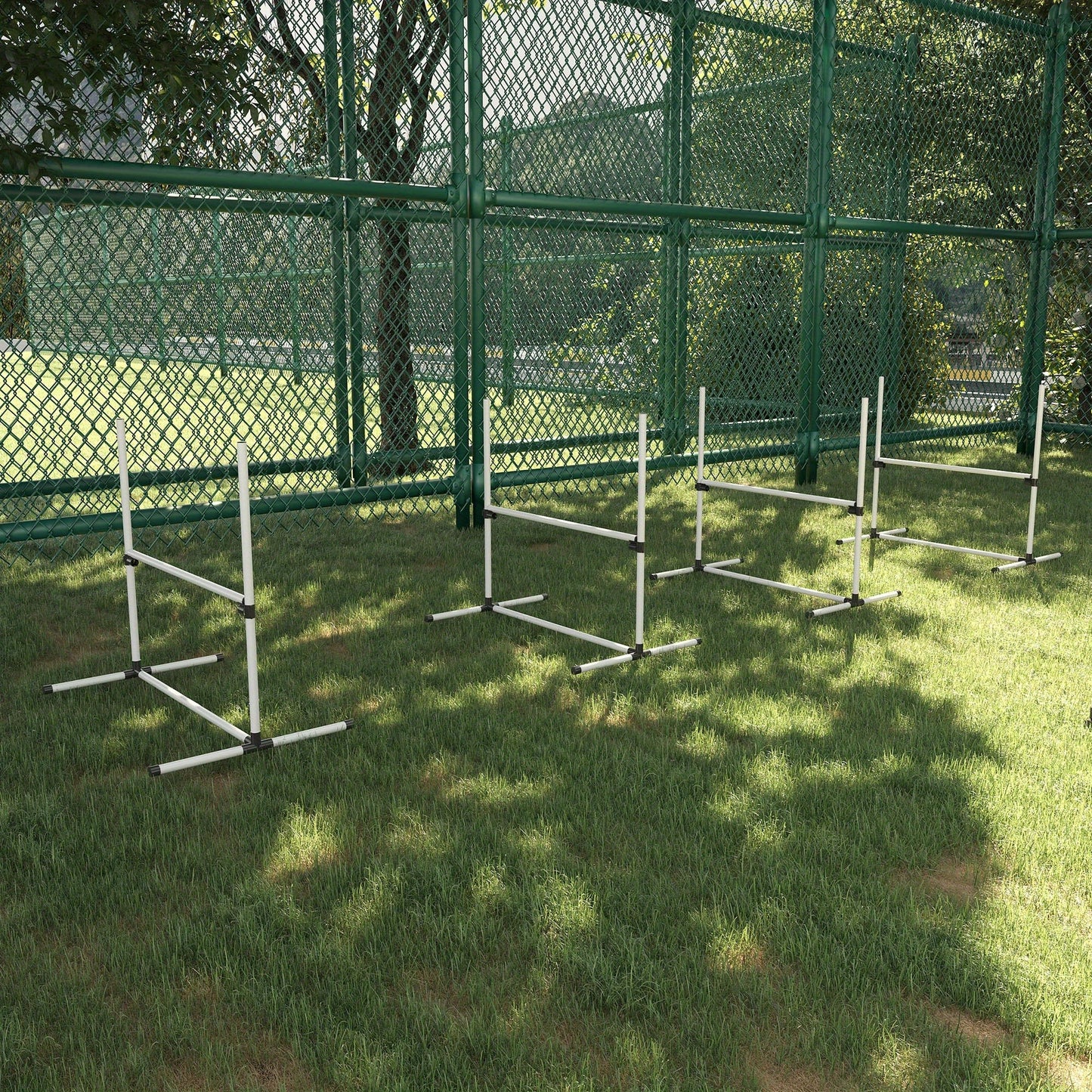 4 Piece Dog Agility Training Equipment with Adjustable Height