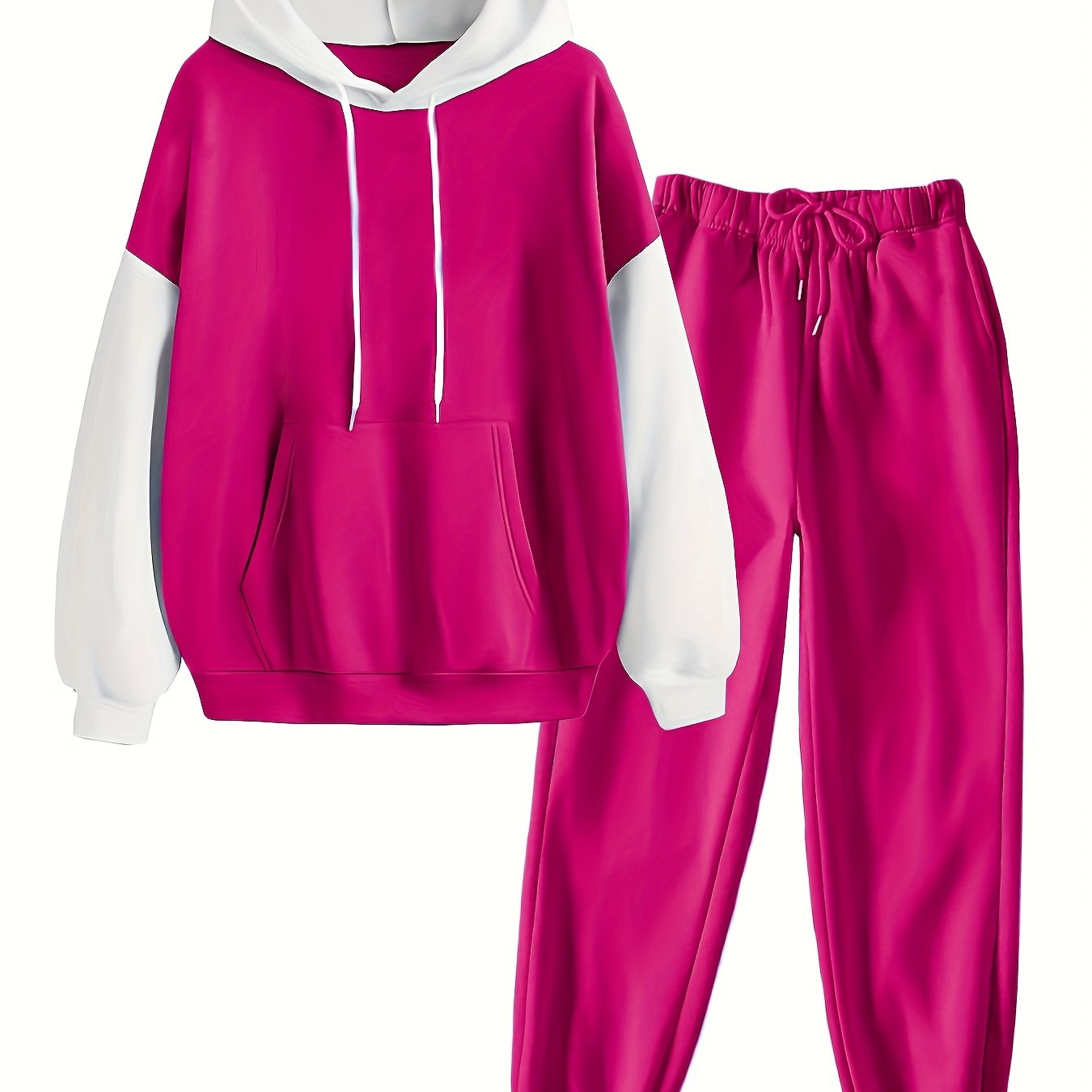Women's Hooded Two-Piece Cozy Sweatshirt And Pants Set