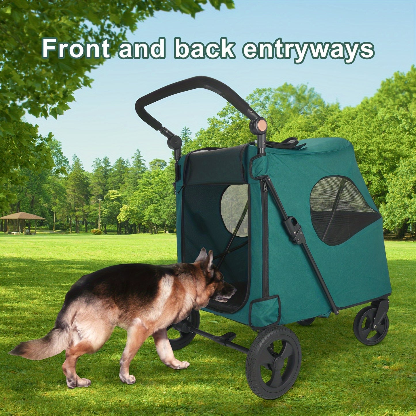 Pet Stroller for Small Dogs Cats, Up to 33 LBS