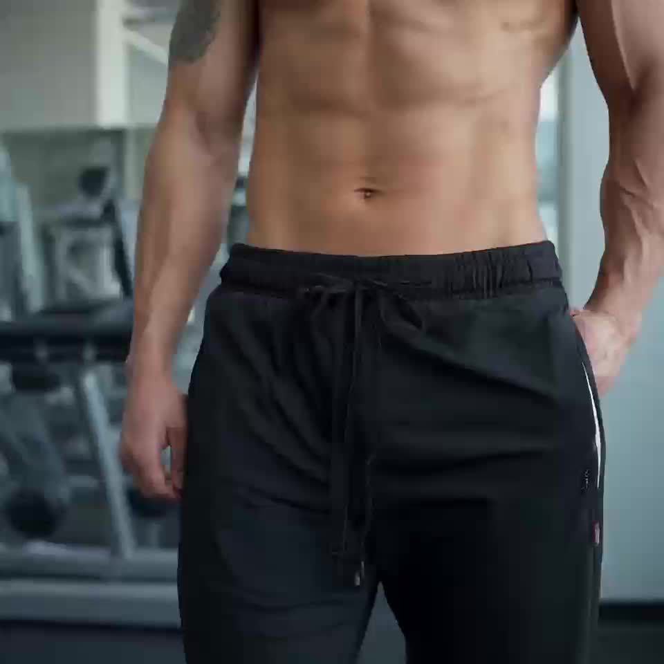 Men's Breathable Stretch Joggers With Zipper Pockets