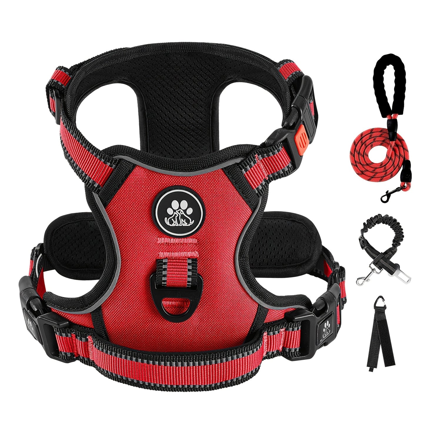 No-Pull Dog Harness For Dogs, Fully Adjustable Vest With Leash