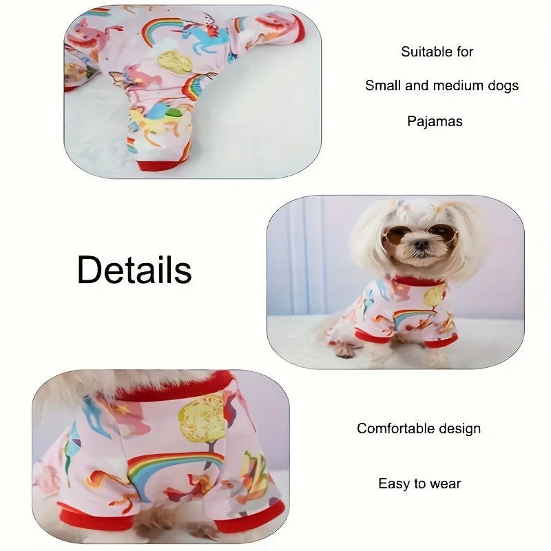 4pcs Dog Pajamas or Cat Pajamas - Machine Washable, All Season Comfort