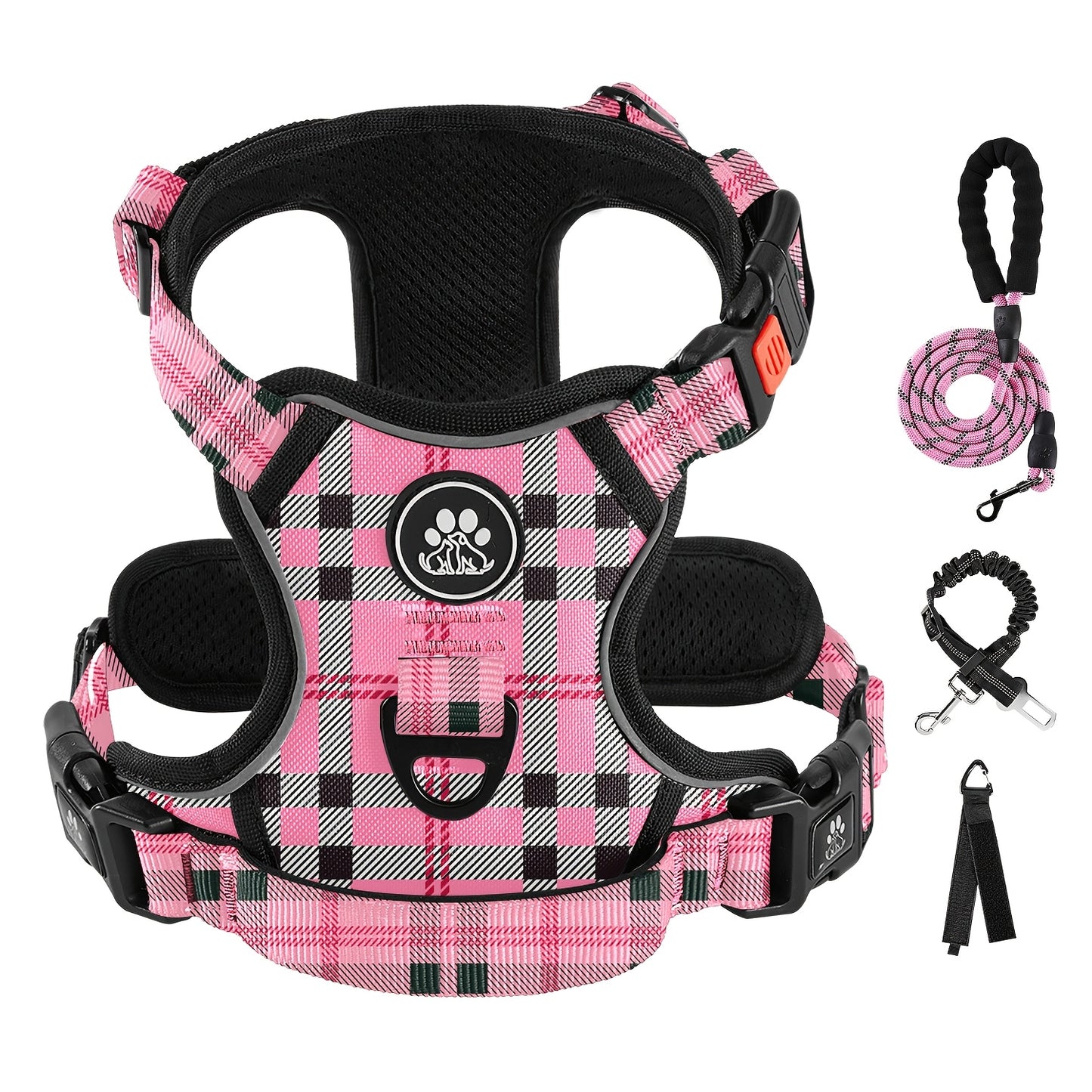 No-Pull Dog Harness For Dogs, Fully Adjustable Vest With Leash
