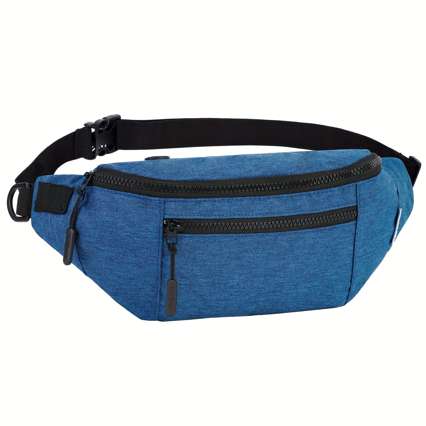 Nylon Waist Pack With Zipper Closure And Hands Free Strap
