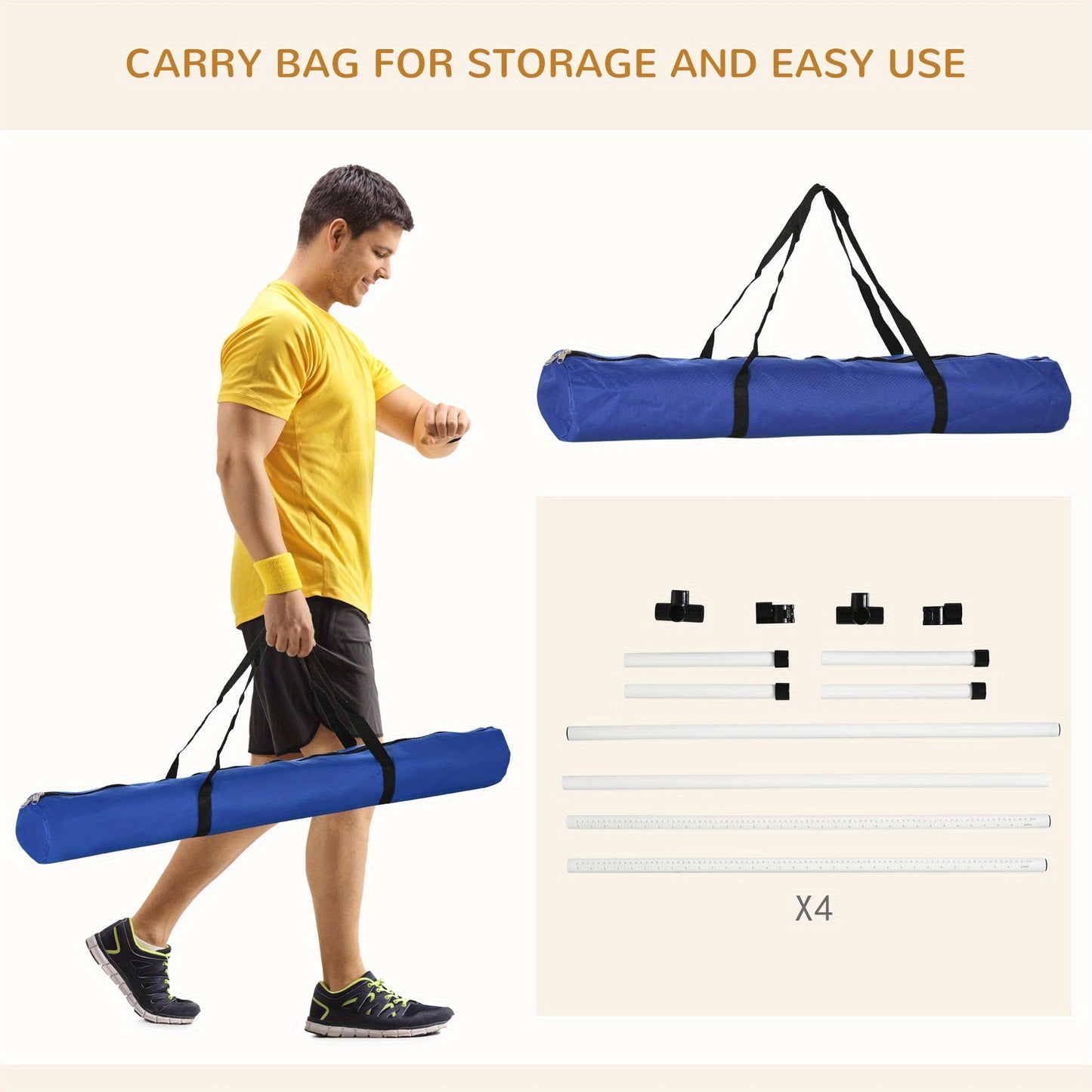 4 Piece Dog Agility Training Equipment with Adjustable Height