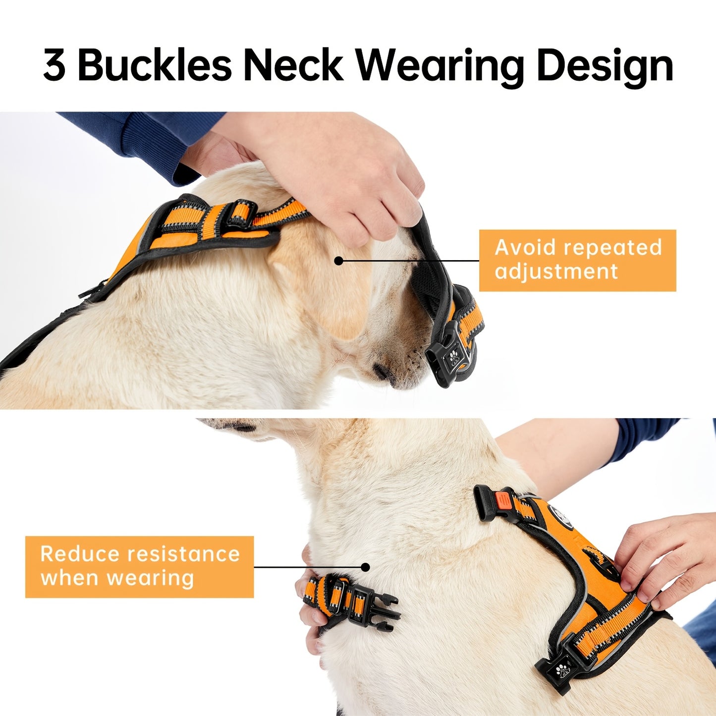 No-Pull Dog Harness For Dogs, Fully Adjustable Vest With Leash