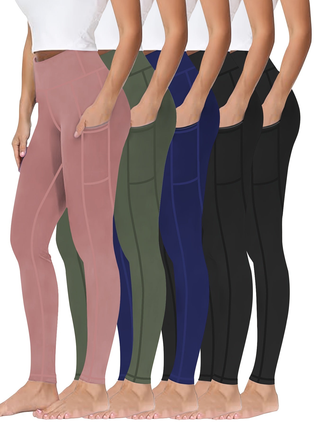 Five Piece Set Oversized Womens Sports Leggings Everyday