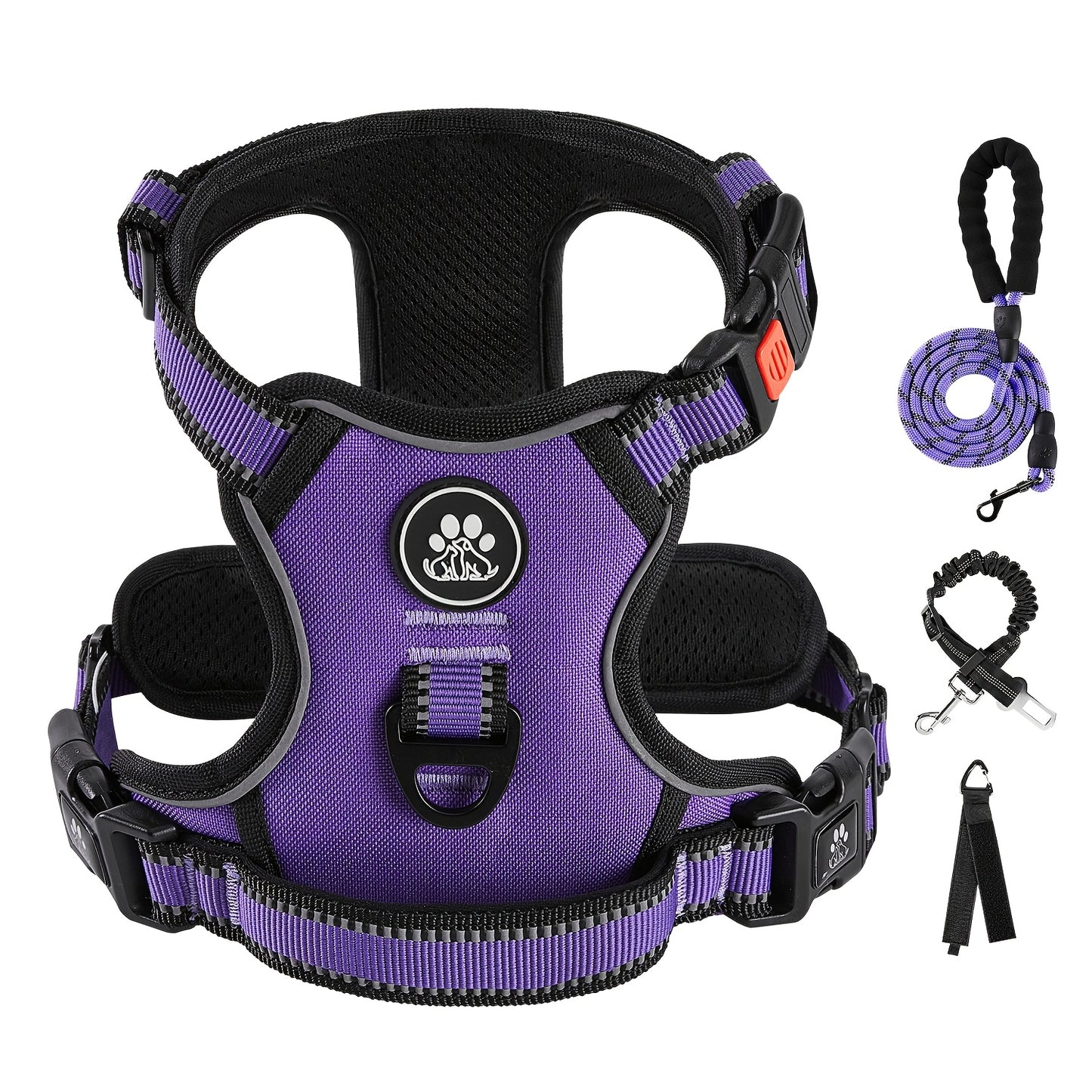No-Pull Dog Harness For Dogs, Fully Adjustable Vest With Leash