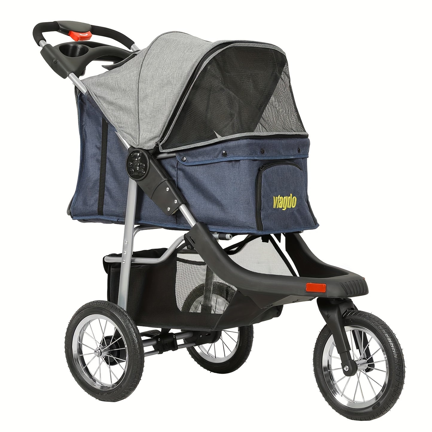 Heavy Duty Foldable 3-Wheel Dog or Cat Stroller Max. Load 55 LBS