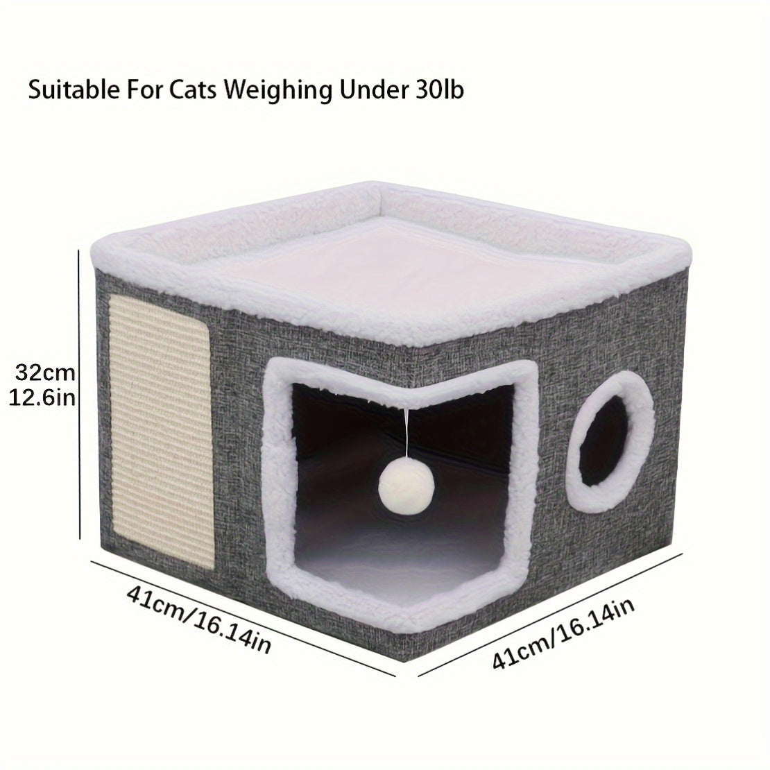 Luxurious Multi Tier Cat House With 2 Tier Bed Toy
