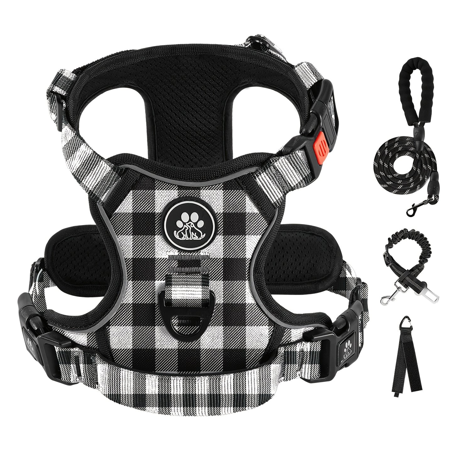 No-Pull Dog Harness For Dogs, Fully Adjustable Vest With Leash