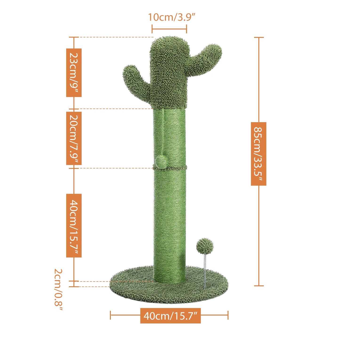 Cactus Cat Tree Toy with Ball & Scratching Post