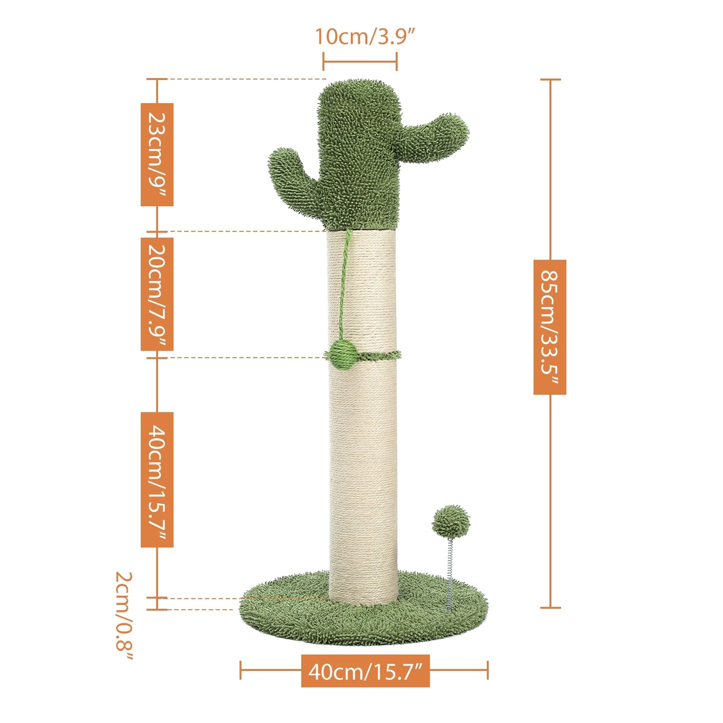 Cactus Cat Tree Toy with Ball & Scratching Post