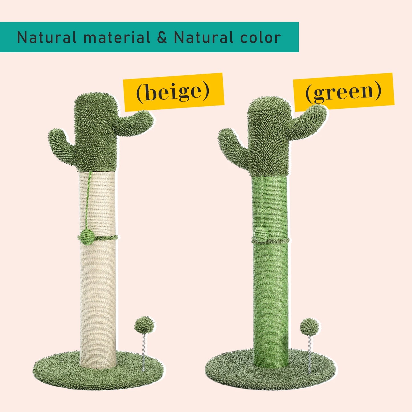 Cactus Cat Tree Toy with Ball & Scratching Post