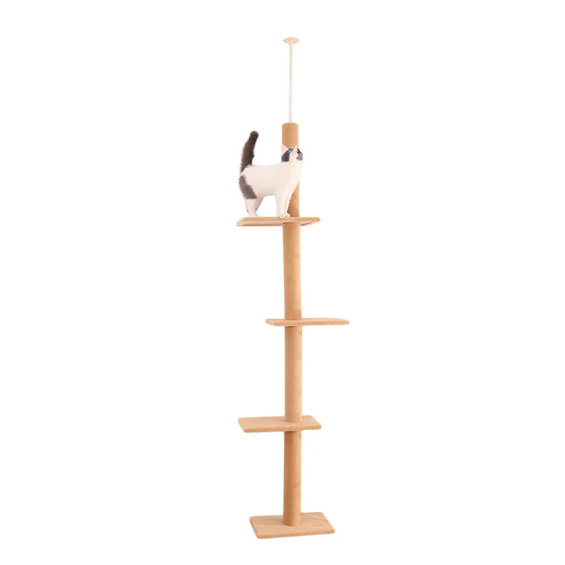 Adjustable Height Floor-to-Ceiling Vertical Cat Tree
