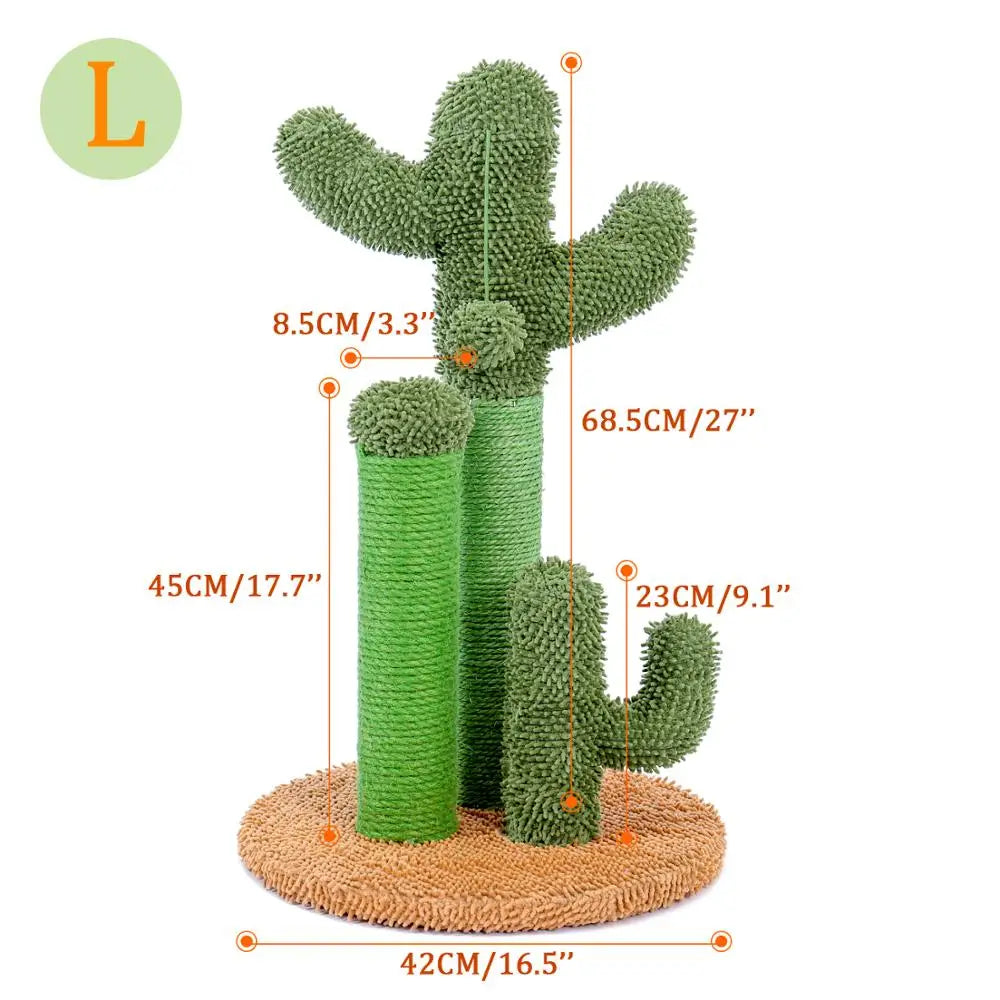 Cactus Cat Tree Toy with Ball & Scratching Post