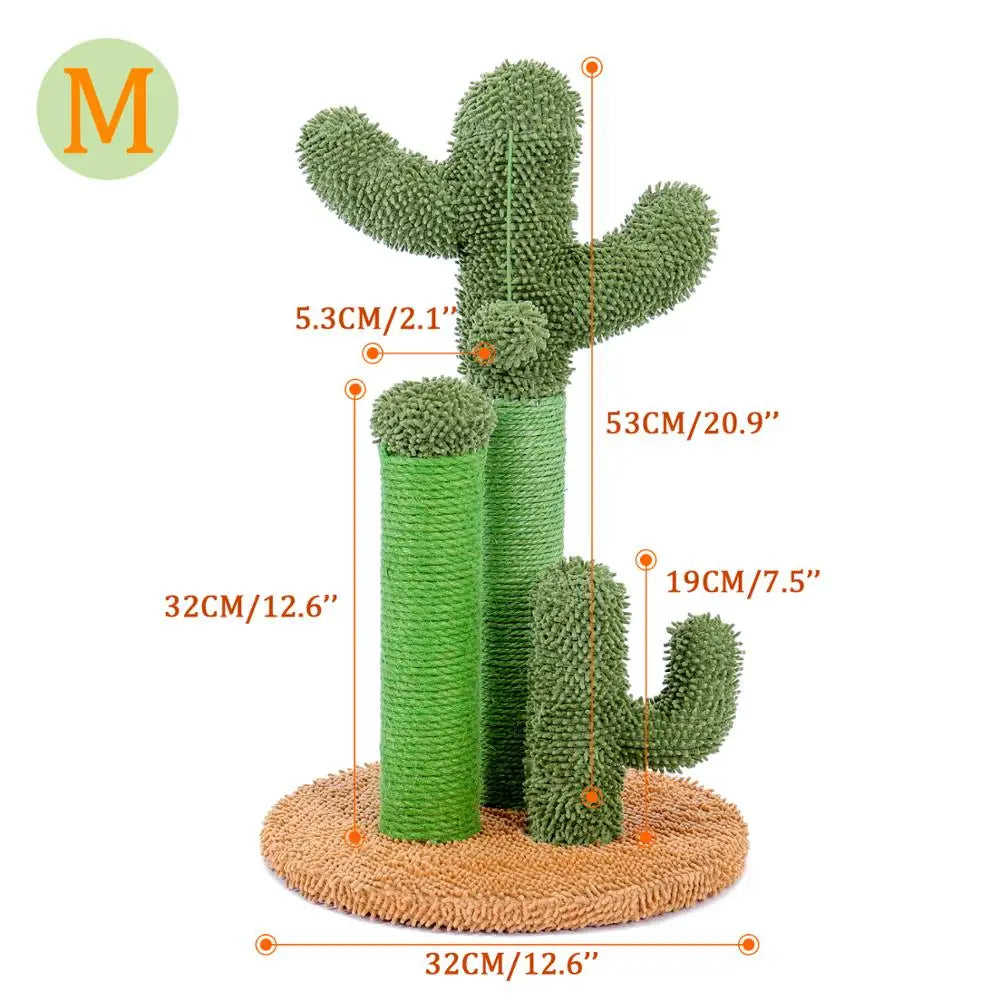 Cactus Cat Tree Toy with Ball & Scratching Post