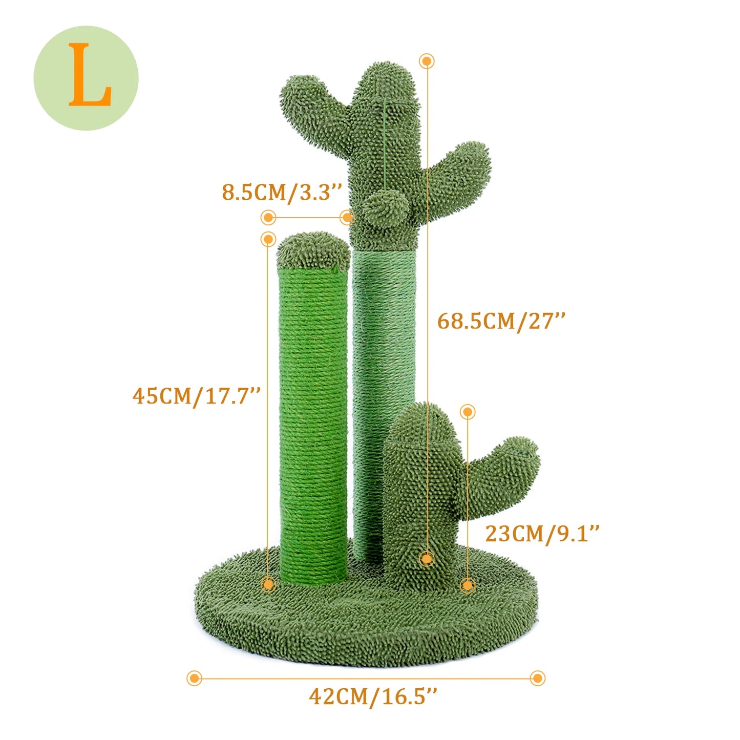 Cactus Cat Tree Toy with Ball & Scratching Post