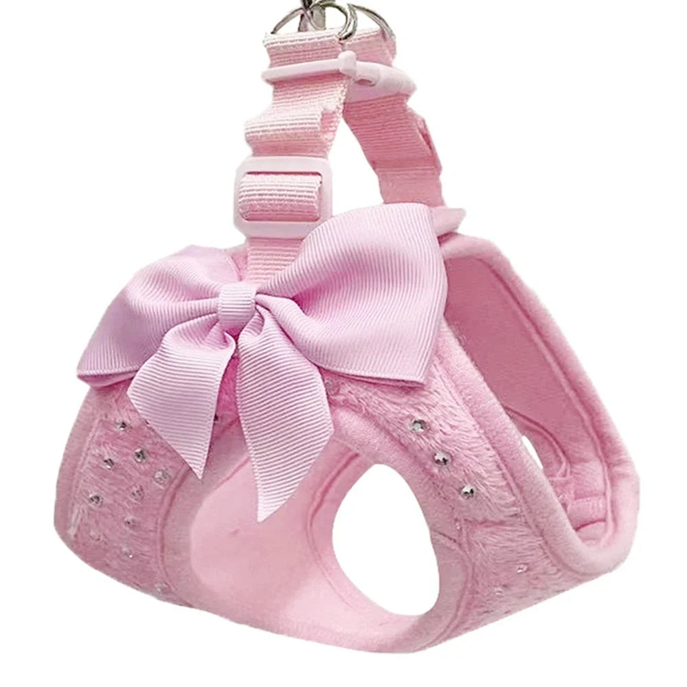 Bowknot Dog Cat Vest Harness