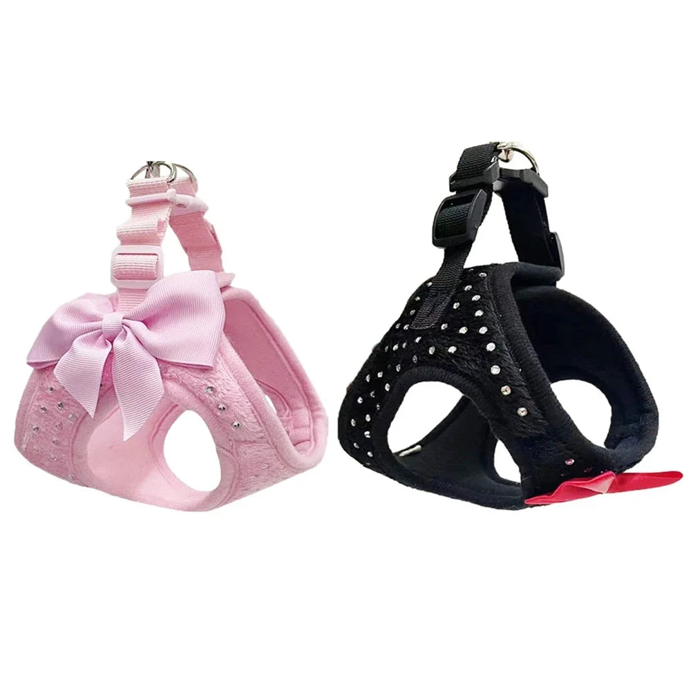 Bowknot Dog Cat Vest Harness