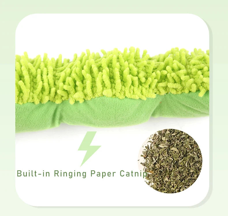 Caterpillar Catnip Plush Chew Toy For Cats Safe Fun Entertainment