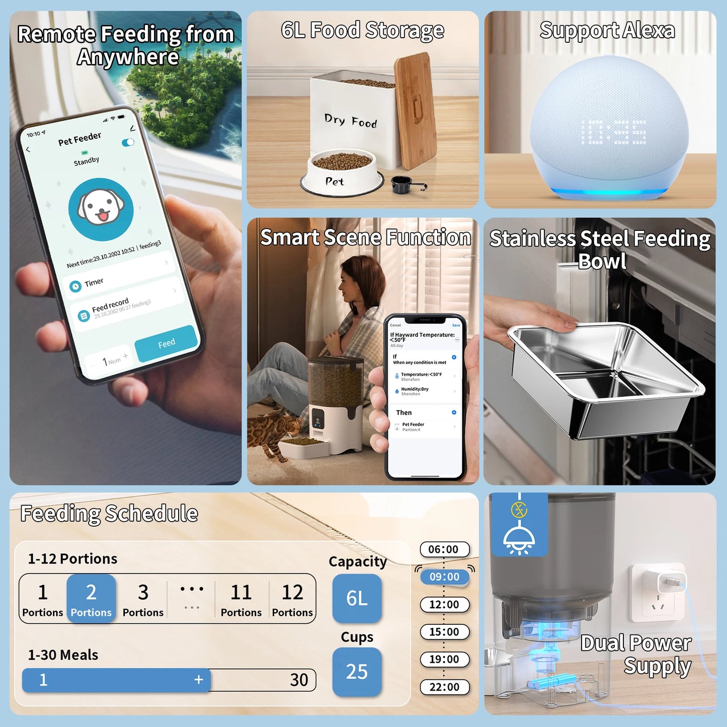 Smart Automatic WiFi Pet Feeder with APP Control