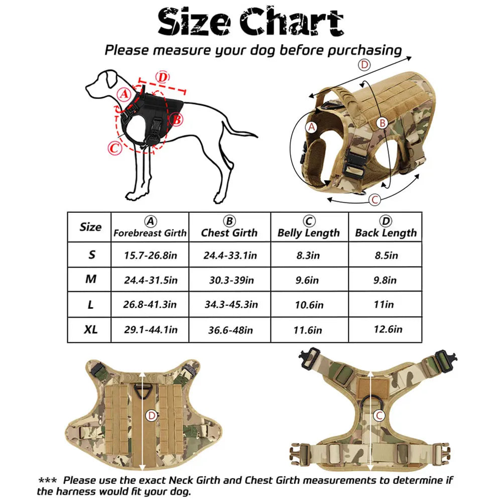 Dog Harness And Leash Set For Medium to Large Dogs