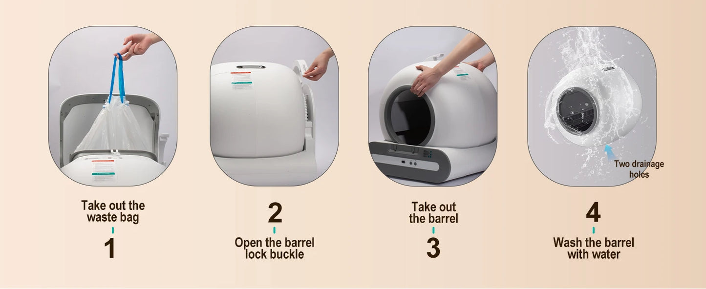Automatic Self Cleaning Cat Litter with App Control & Litter Mat
