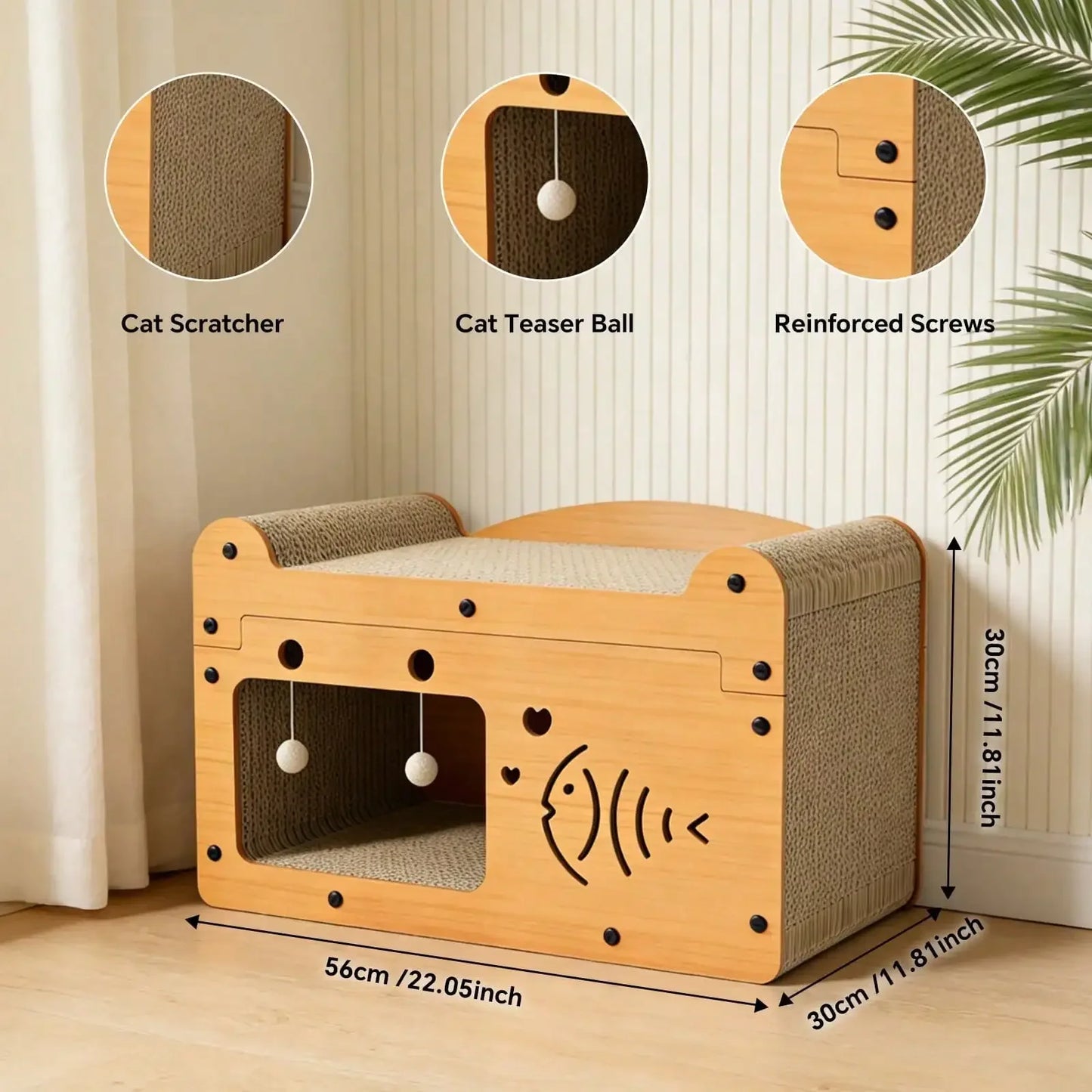 Cat Scratching Board And Resting Bed For Claw Care