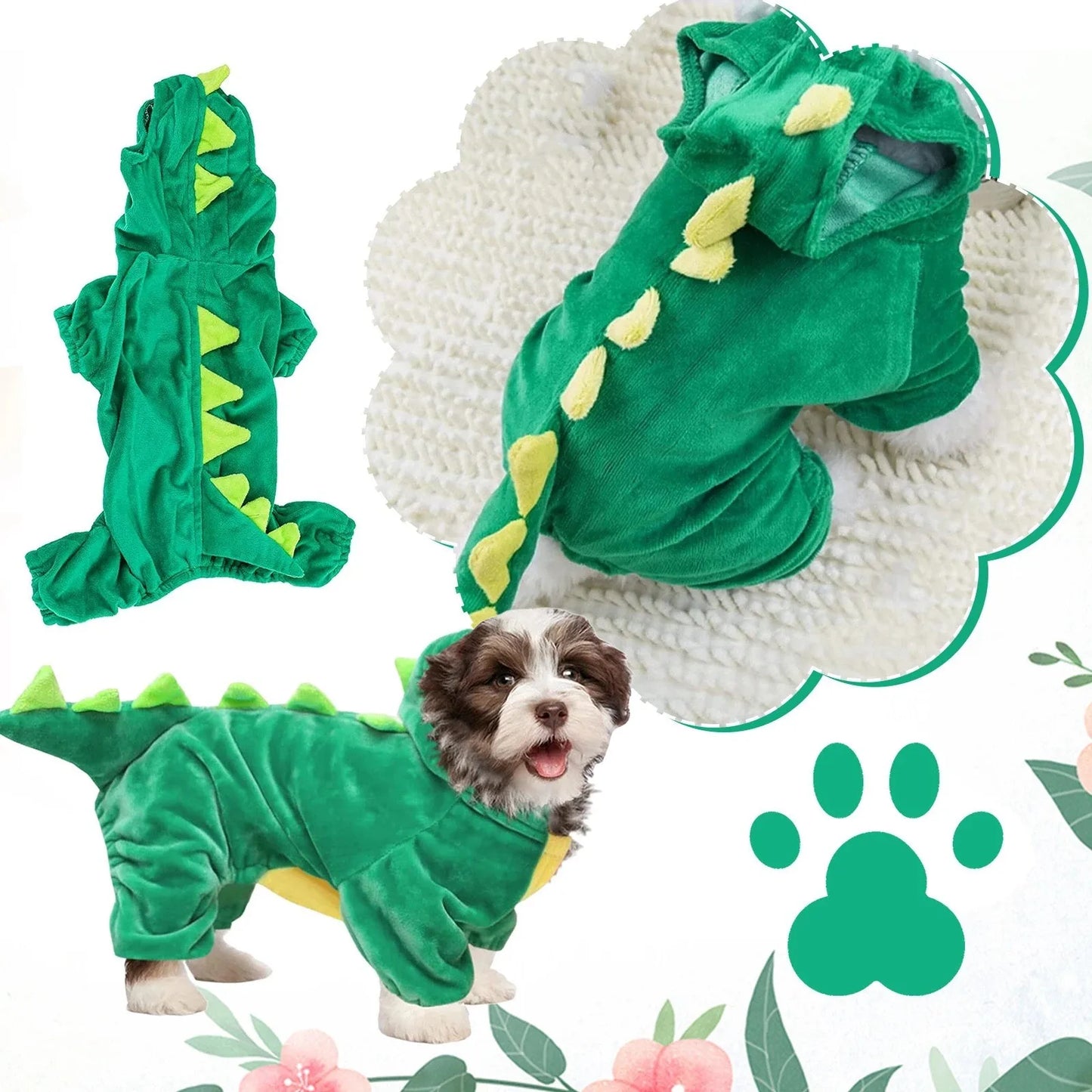 Dog Dinosaur Elastic Transformation Costume