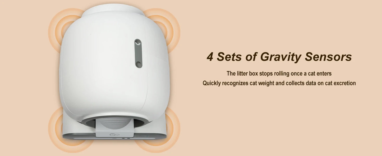 Automatic Self Cleaning Cat Litter with App Control & Litter Mat
