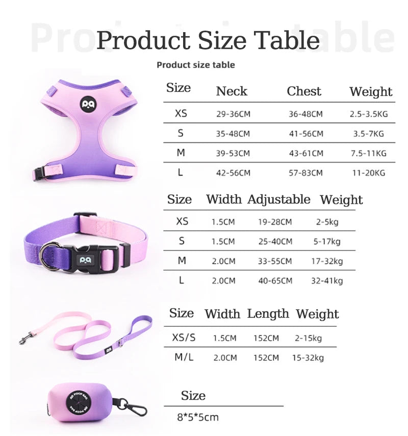 Dog/Cat Harness and Leash Set