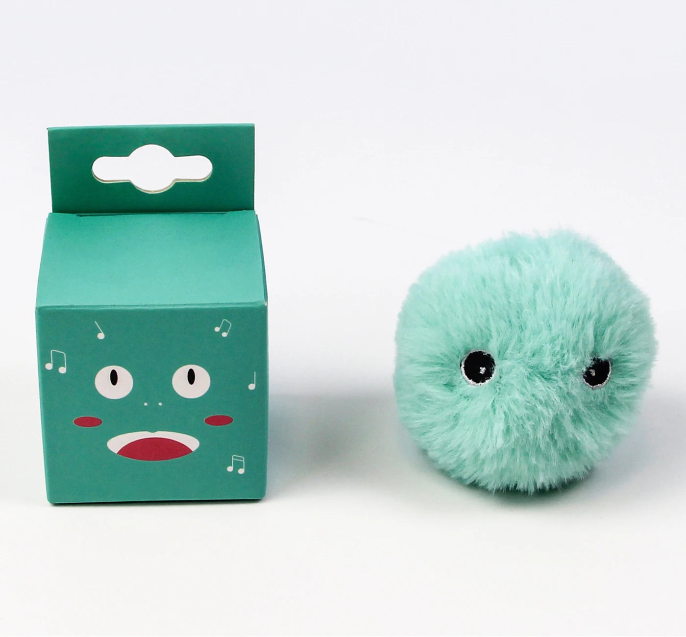 Interactive Plush Cat Ball Squeak Toy With Catnip Training