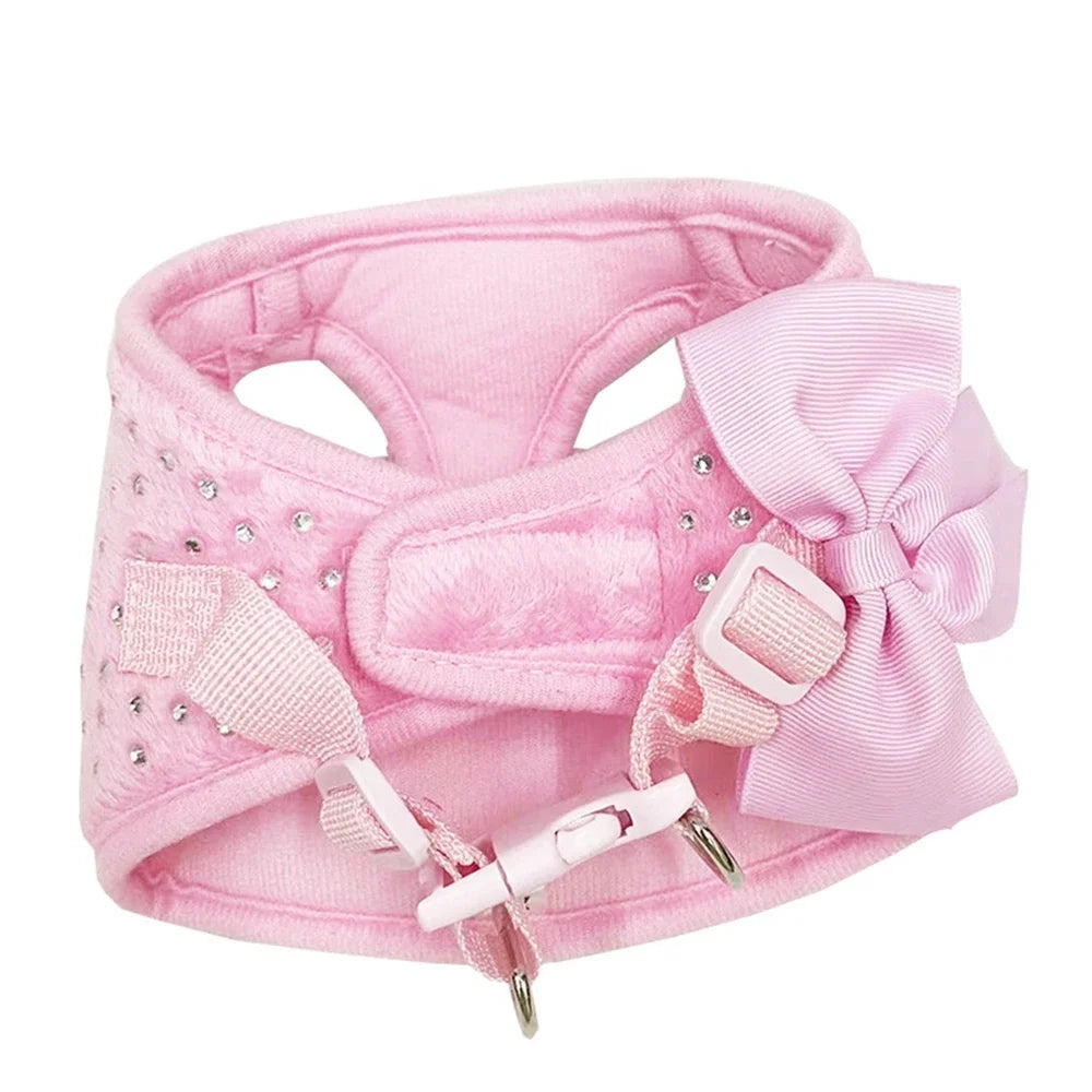 Bowknot Dog Cat Vest Harness