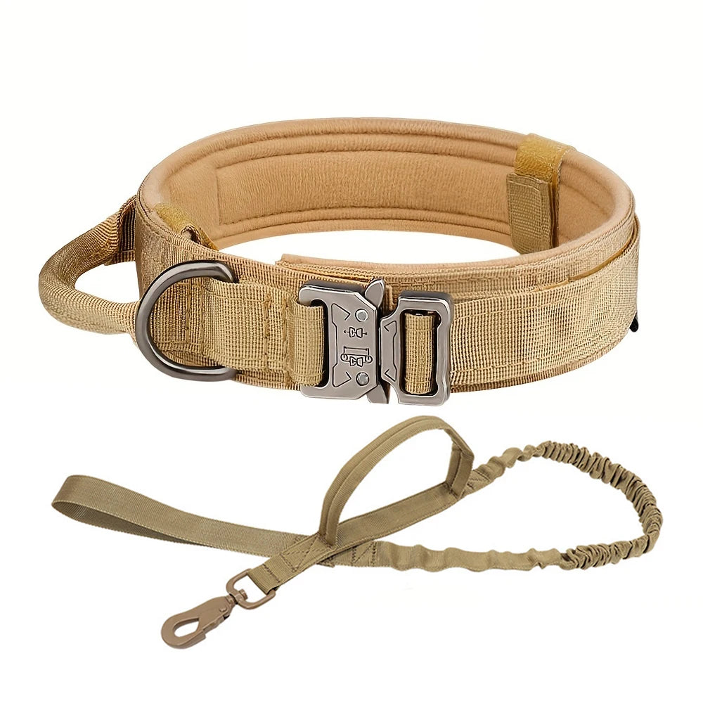 Dog Training Collar Adjustable Tactical Dog Collar And Leash Set