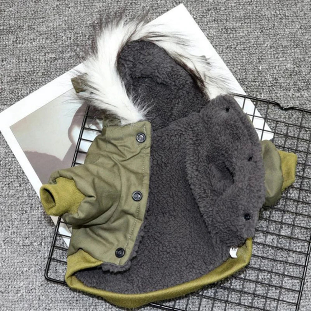 Winter Windproof Dog Jacket With Harness For Small Medium Large Dog