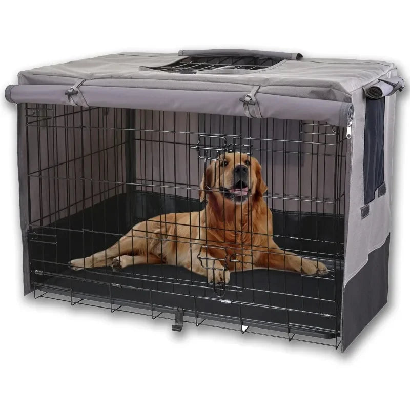 Dog Crate Cover 48 Inch Durable 600D Canvas Water Resistant
