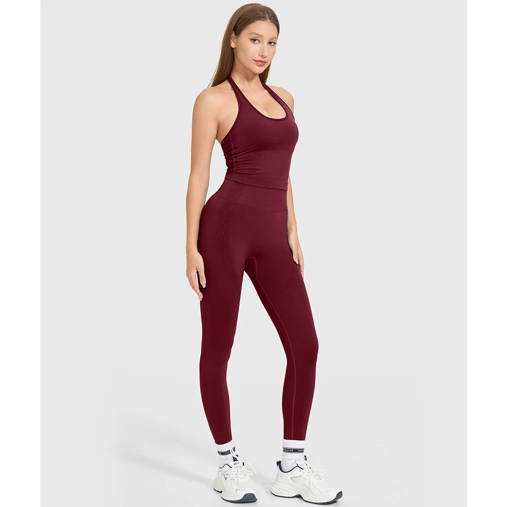 Women HighWaisted Leggings With Push Up Bra For Yoga
