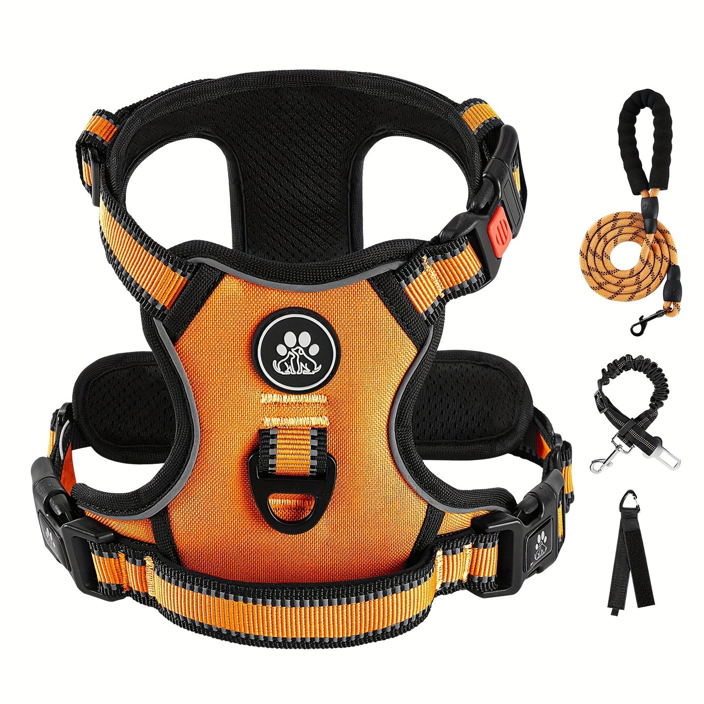 No-Pull Dog Harness For Dogs, Fully Adjustable Vest With Leash