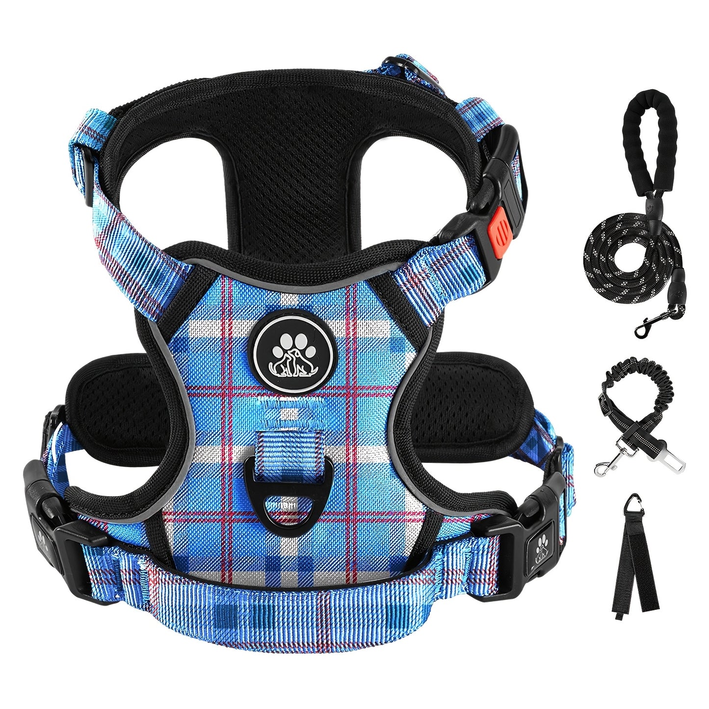 No-Pull Dog Harness For Dogs, Fully Adjustable Vest With Leash