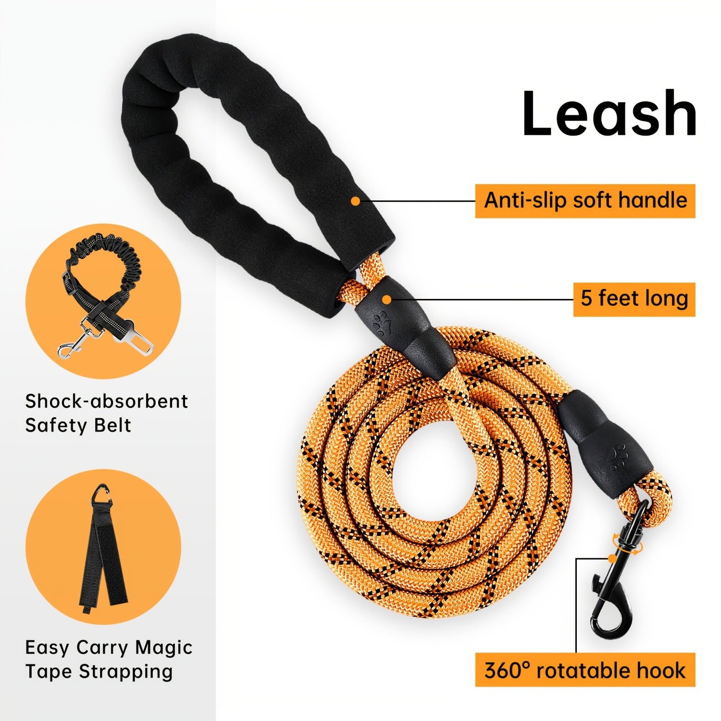 No-Pull Dog Harness For Dogs, Fully Adjustable Vest With Leash