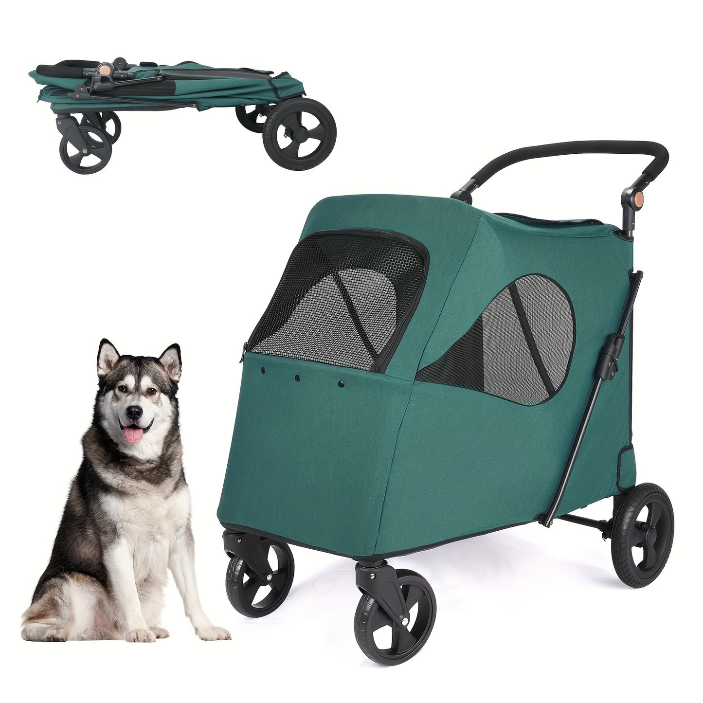Pet Stroller for Small Dogs Cats, Up to 33 LBS