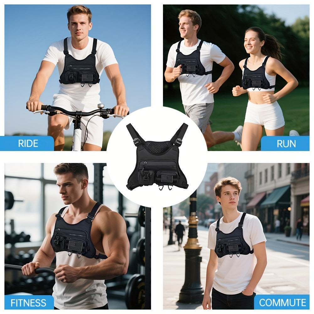 JUMAHE Multi Pocket Vest Pack for Men and Women Adjustable