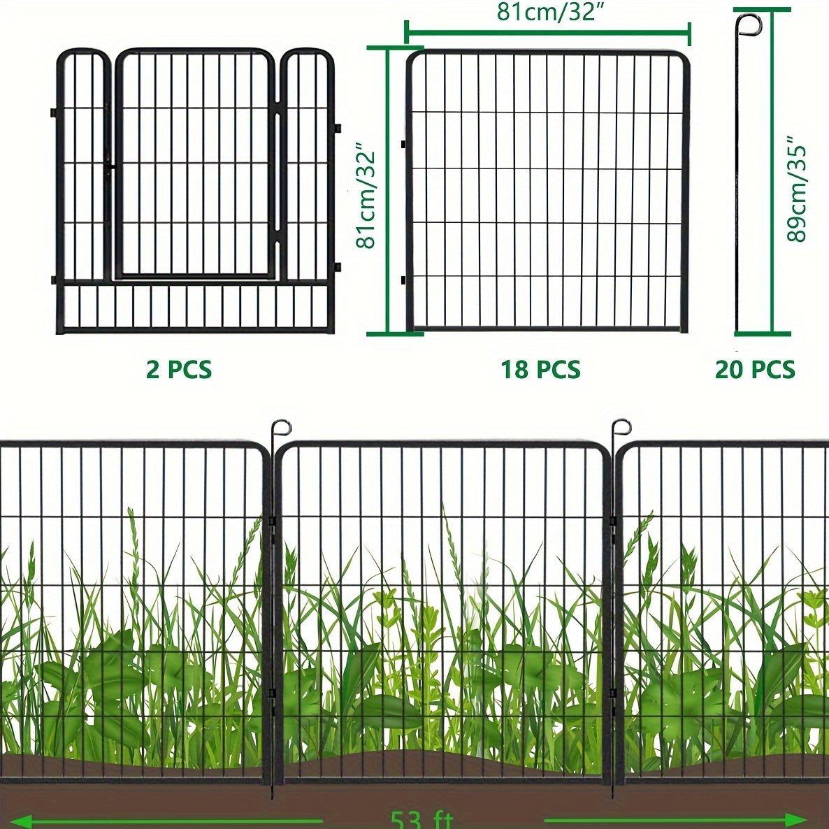 Sturdy Metal Dog Fence - Rust-Proof, Weatherproof for Large & Medium Dogs