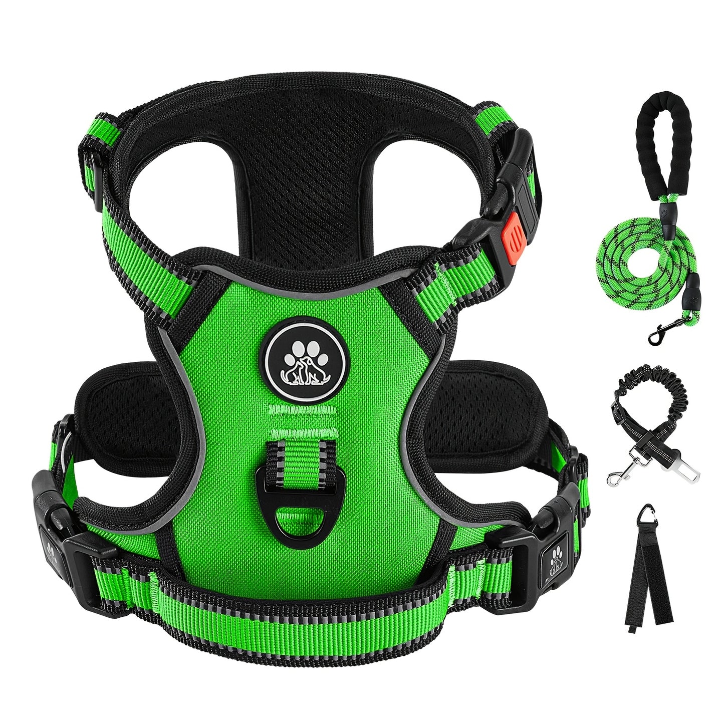No-Pull Dog Harness For Dogs, Fully Adjustable Vest With Leash