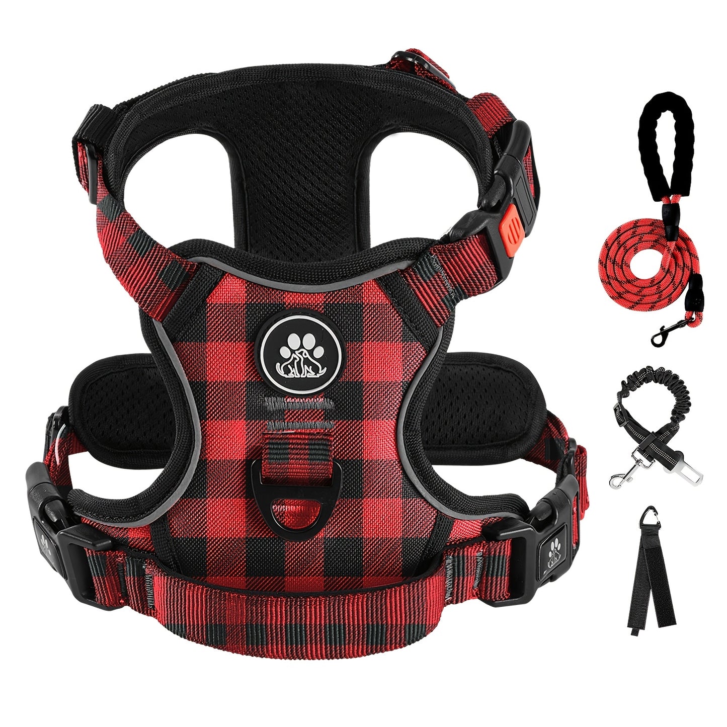 No-Pull Dog Harness For Dogs, Fully Adjustable Vest With Leash