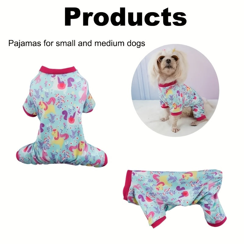 4pcs Dog Pajamas or Cat Pajamas - Machine Washable, All Season Comfort