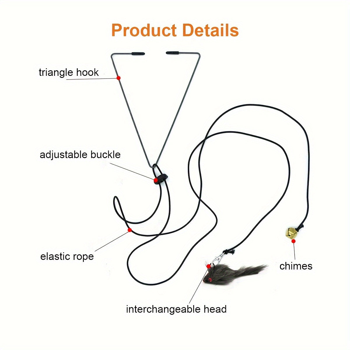 Premium Plush Cat Toys Set With Feather Wands For Cats